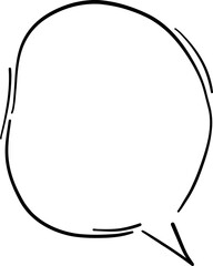 Rounded Speech Bubble with Slight Tilt and Tail