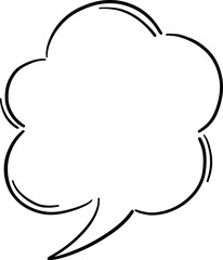 Cloud Shaped Comic Bubble Outline