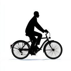 Naklejka premium Person riding a bicycle icon