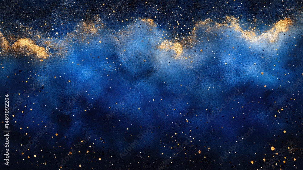 Poster cosmic nebulae clouds in deep space.