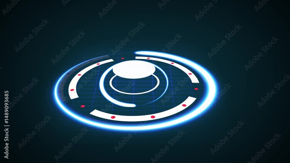 Poster digital data network protection, future technology network concept. 4k futuristic hud animation back