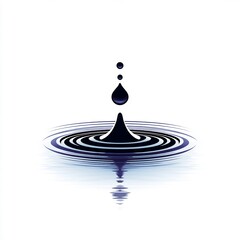 Water Droplet Creating Ripple