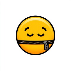 Zipper mouth emoji with closed lips 