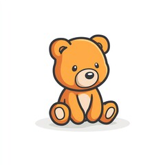 Obraz premium cartoon teddy bear sitting
