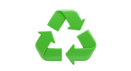 Obraz premium Recycling Symbol Green Arrows Circular Economy Concept