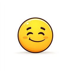 Fototapeta premium Smirking Mischievous Face Emoji
