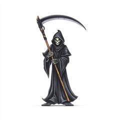 Fototapeta premium Gothic grim reaper holding large scythe 