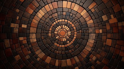 Fototapeta premium Stone Circle Pattern A Mesmerizing Mosaic of Earth Tones