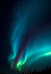 노르웨이, 핀란드, 스웨덴, 아이슬란드, 캐나다, 알래스카 오로라 신비로운 광활한 빛나는 별 