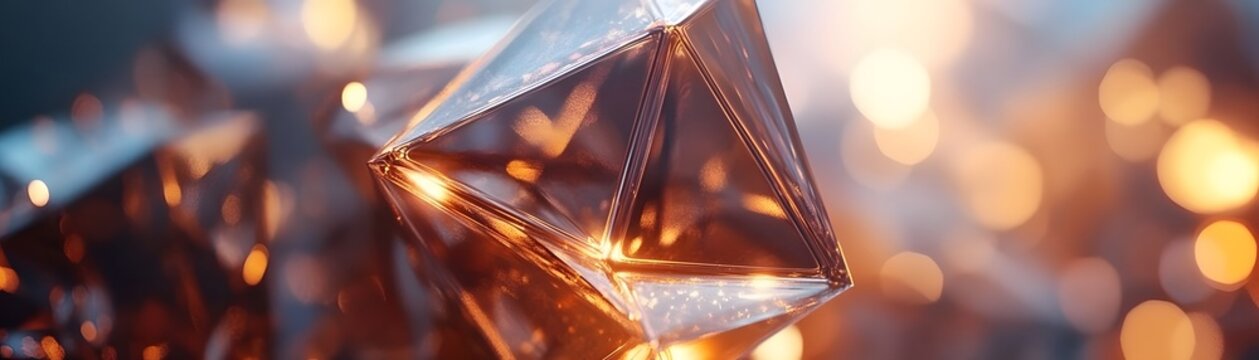 Abstract geometric forms in warm light.