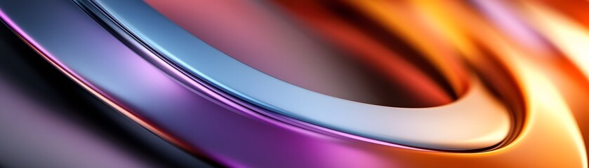Fototapeta premium Abstract curved shapes in vibrant colors.