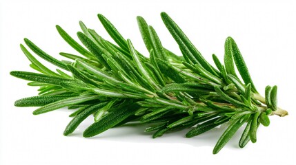 Fototapeta premium Fresh Rosemary Herb Isolated on White Background - Culinary Herb Photography