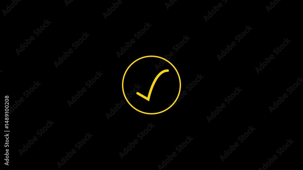 Poster checkmark icon in a circle symbolizing success or validation. check mark. icon for design. easily ed
