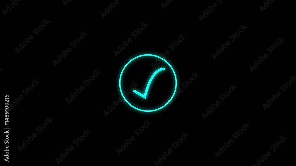 Poster checkmark icon in a circle symbolizing success or validation. check mark. icon for design. easily ed