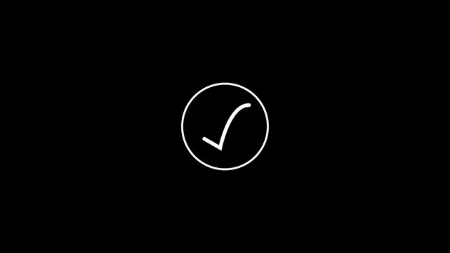 checkmark icon in a circle symbolizing success or validation. Check mark. Icon for design. Easily editable