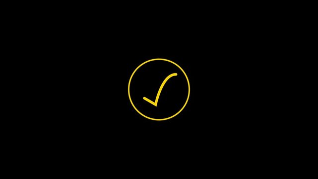 checkmark icon in a circle symbolizing success or validation. Check mark. Icon for design. Easily editable