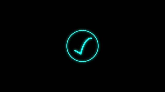 checkmark icon in a circle symbolizing success or validation. Check mark. Icon for design. Easily editable