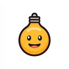 emoji with idea lightbulb over head 