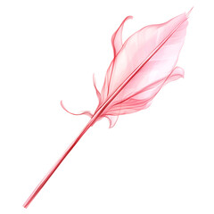 Artistic Arrow with Dynamic Motion in Soft Rose Col Isolated on Transparent Background