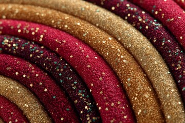 Christmas red gold theme abstract design layered festive colors and sparkles