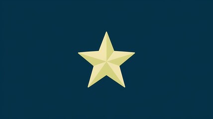 Fototapeta premium Golden star over a navy background