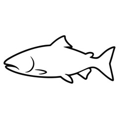 Fototapeta premium Outline Salmon Fish