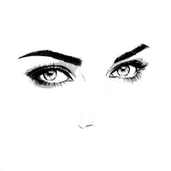 Fototapeta premium Elegant female eyes with bold lashes
