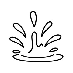Obraz premium Water Splash Outline