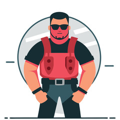 Bodyguard Concept Illustration Depicting Protection and Security