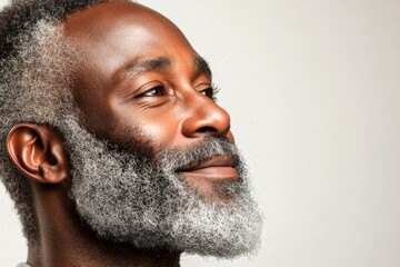 Obraz premium A happy man in a studio photo. A peaceful and radiant male in a confident pose. A classic studio photography session capturing masculinity. A cheerful and glowing gentleman with a relaxed deme.