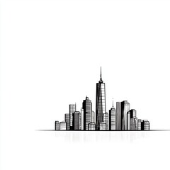 Fototapeta premium Skyscraper Skyline Inside Frame