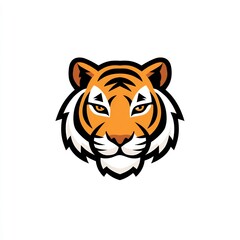 tiger head icon with sharp lines