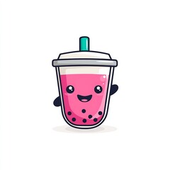 Kawaii Bubble Tea Cup Waving