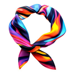 Modern Cooling Bandana with a Dynamic Abstract Digi Isolated on Transparent Background