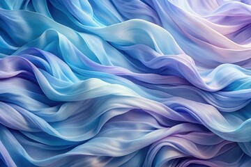 Obraz premium Abstract Drapery of Soft, Flowing, Pastel Blue and Purple Fabric with Gentle Undulations and Subtle Color Gradations