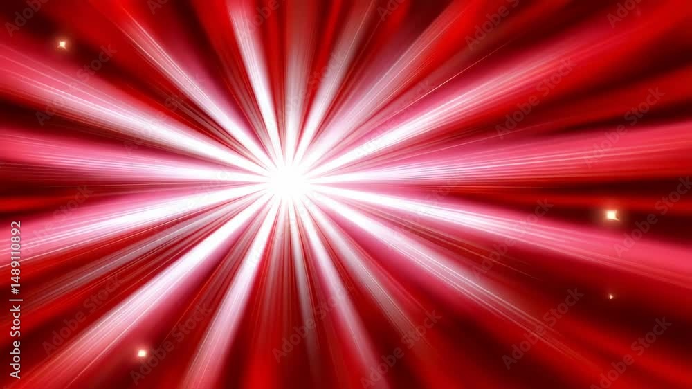 Aufkleber bright red light burst with glowing rays and red star glow creating dynamic energy burst rays star