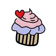 Delicious Cupcake with Colorful Sprinkles – Fun Icon Design