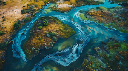 Meandering channels of the Okavango Delta replete with thriving wildlife (2)