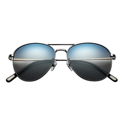 Elegant Aviator Sunglasses with Gradient Lenses Isolated on Transparent Background