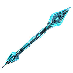 Futuristic Arrow with Digital Precision in Electric Isolated on Transparent Background