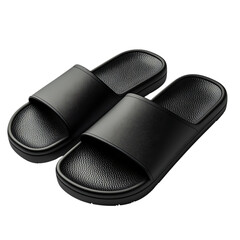 Minimalist Slipon Sandals with a Sleek Design Isolated on Transparent Background
