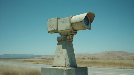Vintage outdoor camera obscura viewing tool