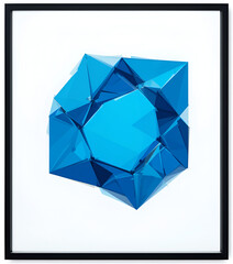 Abstract Geometric Blue Shape