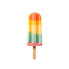 Delicious Rainbow Popsicle, A Vibrant and Refreshing Treat on a Stick for Summer Fun and Sweet Indulgence