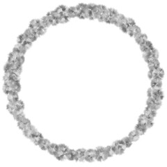 Colorful Flower Textured Circle Shape