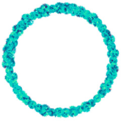 Colorful Flower Textured Circle Shape