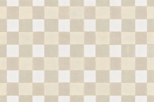 Beige and white checkered pattern with clean geometric symmetry