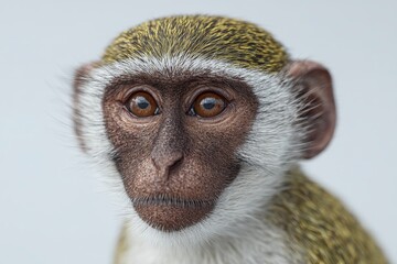 Adorable Vervet Monkey Portrait  Close up Wildlife Photo