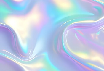 Pastel Holographic Foil Texture with Iridescent Light and Glossy Wrinkles

