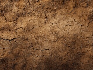Fototapeta premium Flat Desert Ground with Cracks and Clay Texture